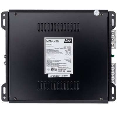 Усилитель двухканальный AMP MASS 2.80 Усилитель двухканальный AMP MASS 2.80