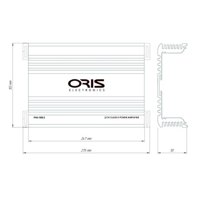 Усилитель 2-ух канальный ORIS PHA-1000.2