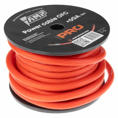 Силовой кабель 8Ga AMP PRO 0Ga OFC Red Силовой кабель 8Ga AMP PRO 0Ga OFC Red