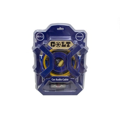 Набор алюминиевых проводов 4Ga для подключения двухканального усилителя Colt Kit 42 Набор алюминиевых проводов 4Ga для подключения двухканального усилителя Colt Kit 42